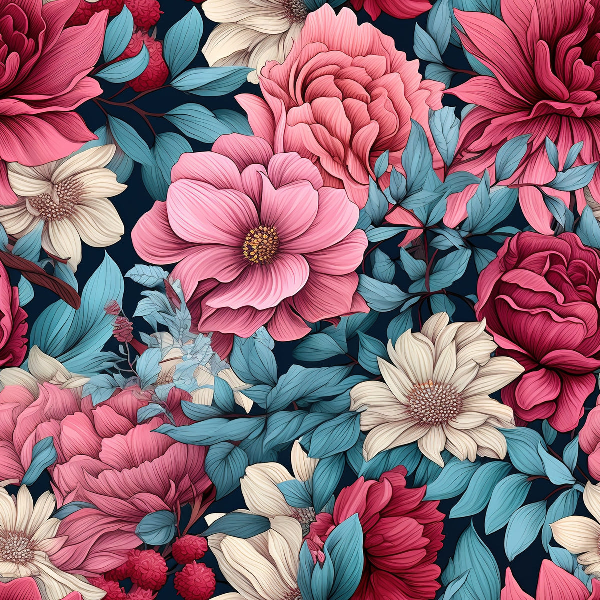 Nostalgia Blooms Pattern 3 Quilting Cotton Fabric