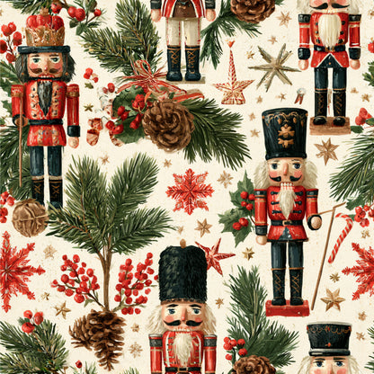 Nutcracker Holiday Cheer Pattern 10 Quilting Cotton Fabric