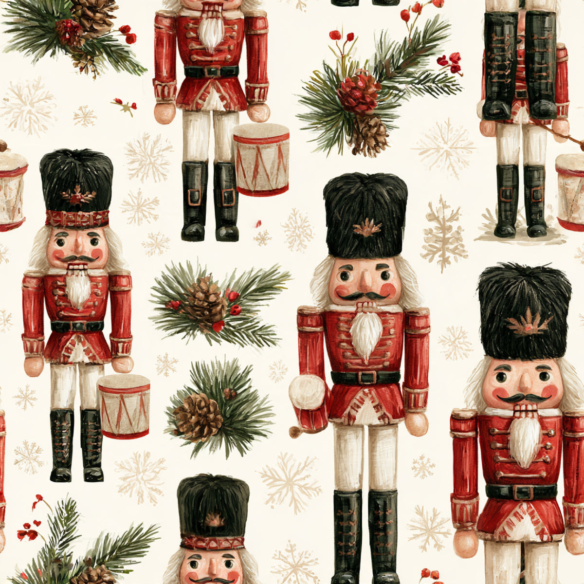Nutcracker Holiday Cheer Pattern 11 Quilting Cotton Fabric