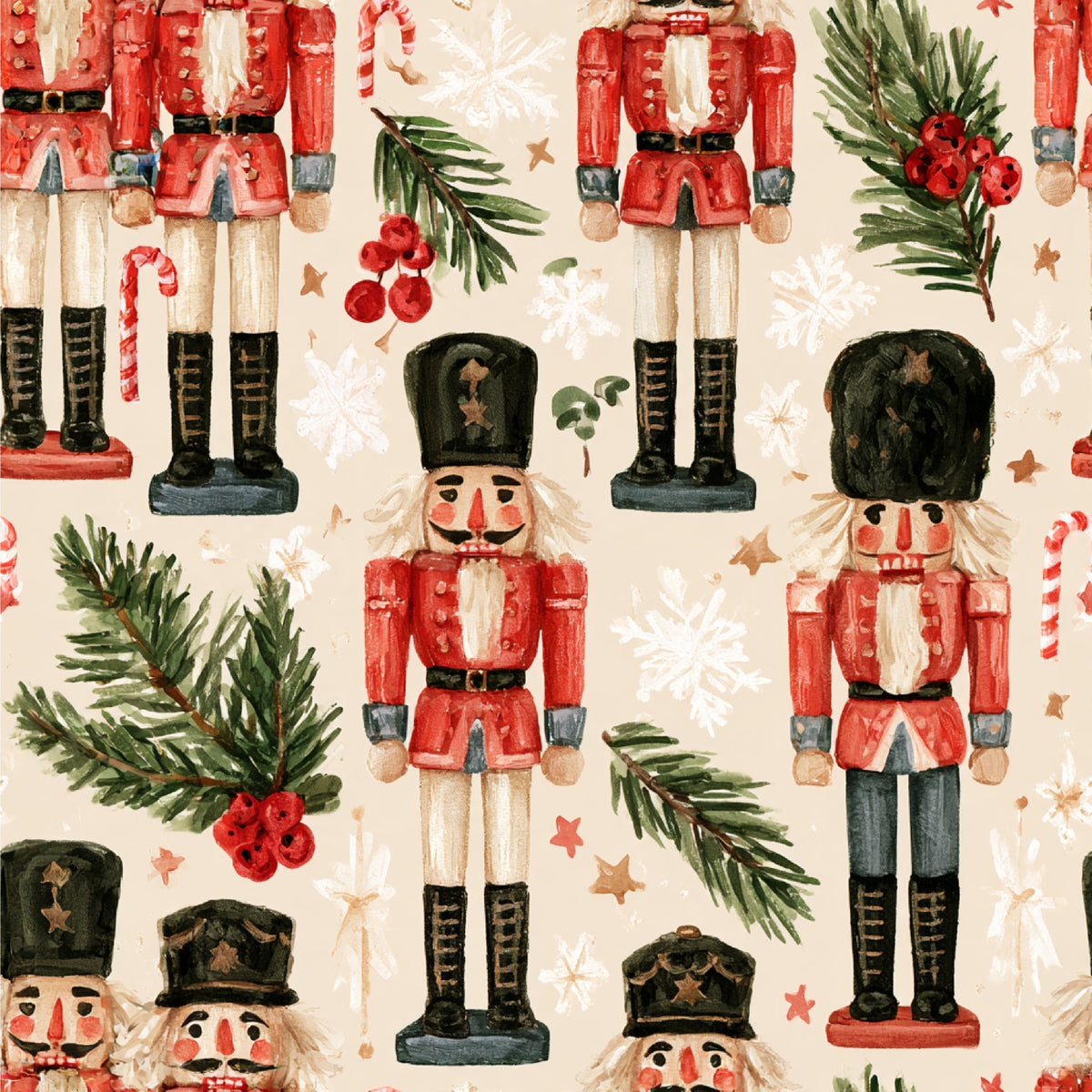Nutcracker Holiday Cheer Pattern 13 Quilting Cotton Fabric