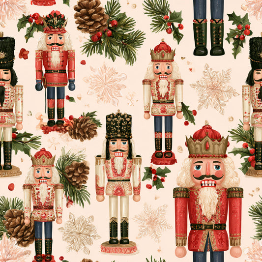Nutcracker Holiday Cheer Pattern 14 Quilting Cotton Fabric