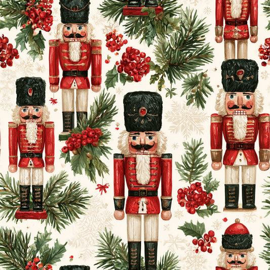Nutcracker Holiday Cheer Pattern 15 Quilting Cotton Fabric