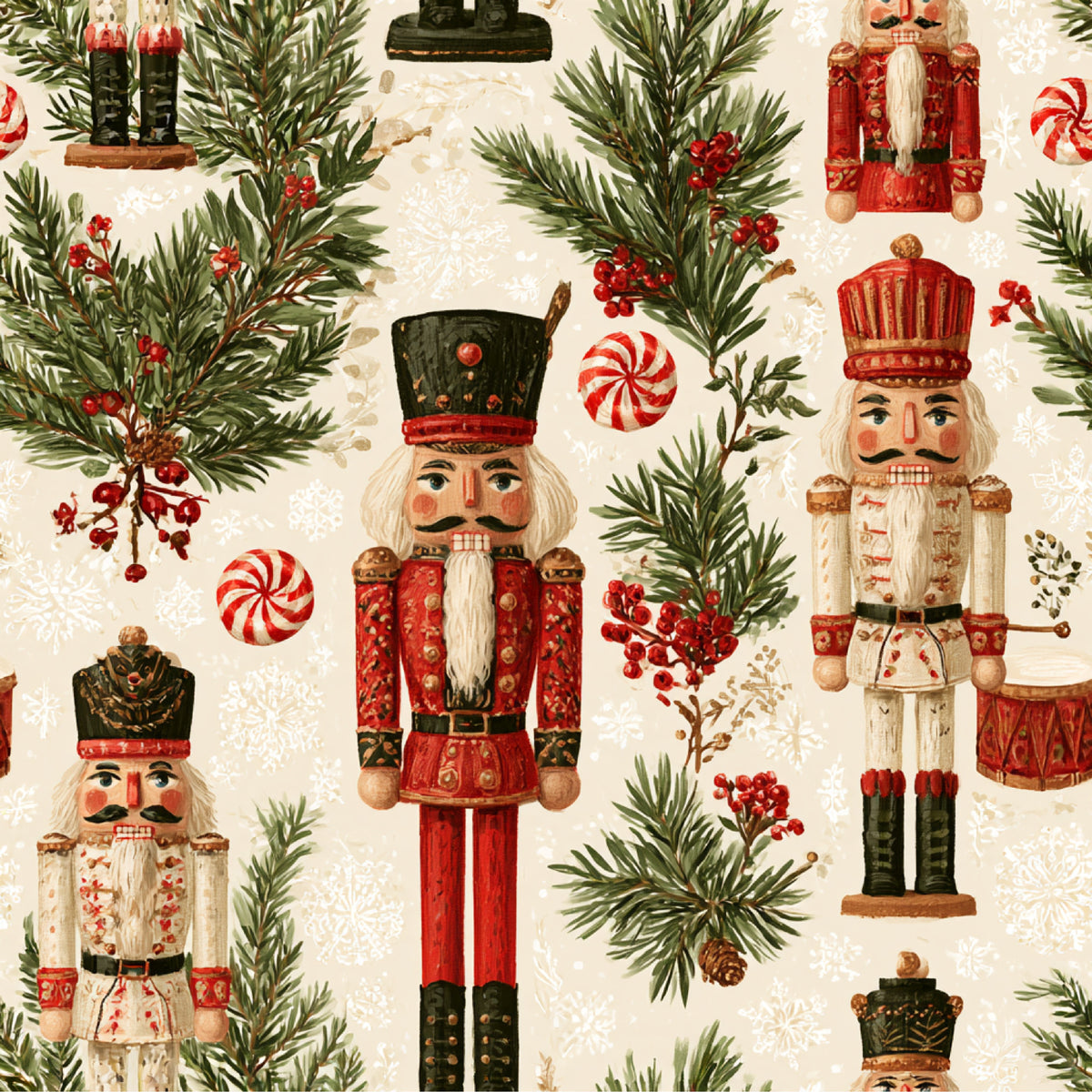 Nutcracker Holiday Cheer Pattern 19 Quilting Cotton Fabric