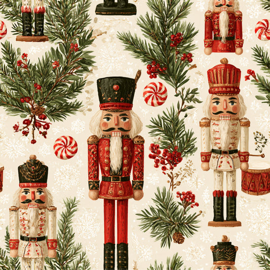 Nutcracker Holiday Cheer Pattern 19 Quilting Cotton Fabric