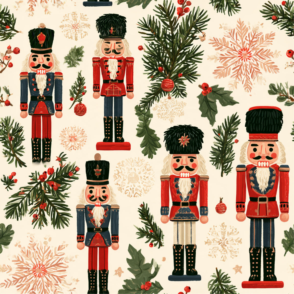 Nutcracker Holiday Cheer Pattern 20 Quilting Cotton Fabric