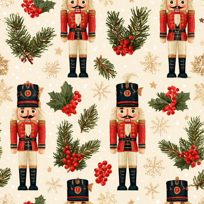 Nutcracker Holiday Cheer Pattern 7 Quilting Cotton Fabric
