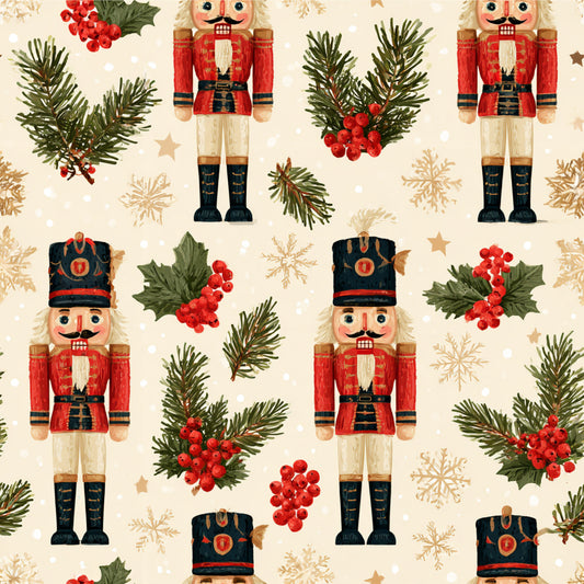 Nutcracker Holiday Cheer Pattern 7 Quilting Cotton Fabric
