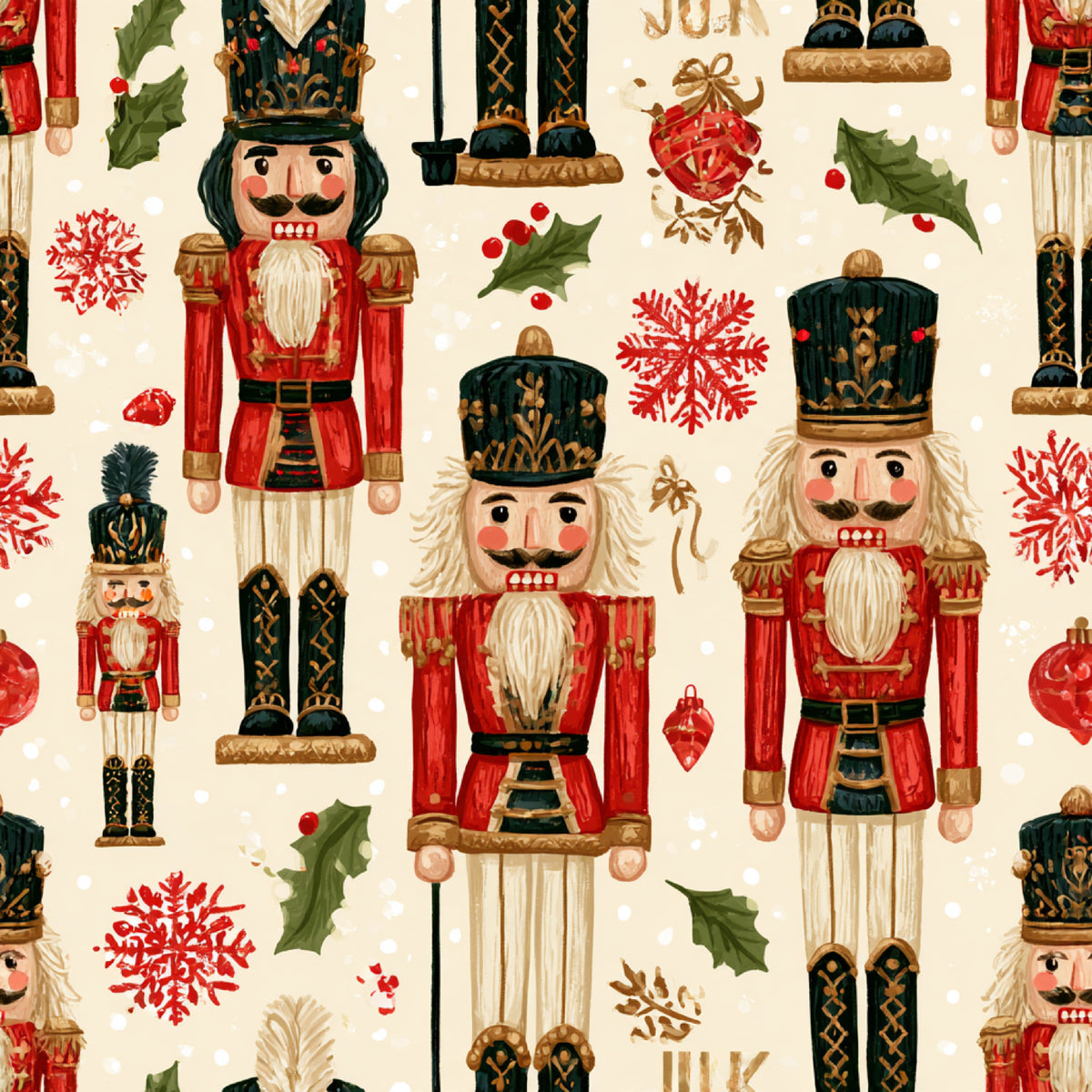 Nutcracker Holiday Cheer Pattern 8 Quilting Cotton Fabric