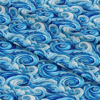 Ocean Swirls Pattern 1 Quilting Cotton Fabric