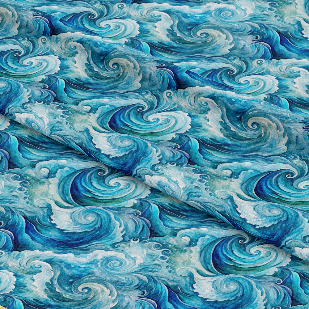 Ocean Swirls Pattern 3 Quilting Cotton Fabric