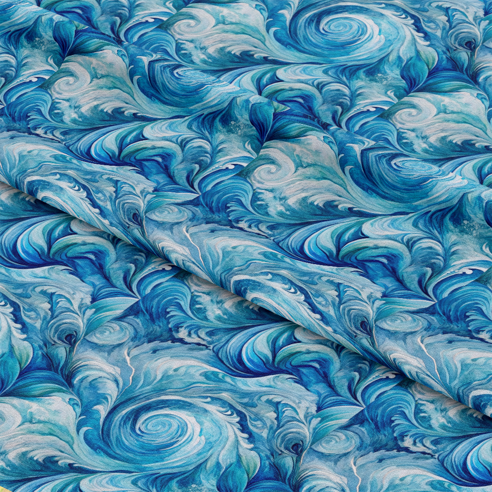 Ocean Swirls Pattern 5 Quilting Cotton Fabric