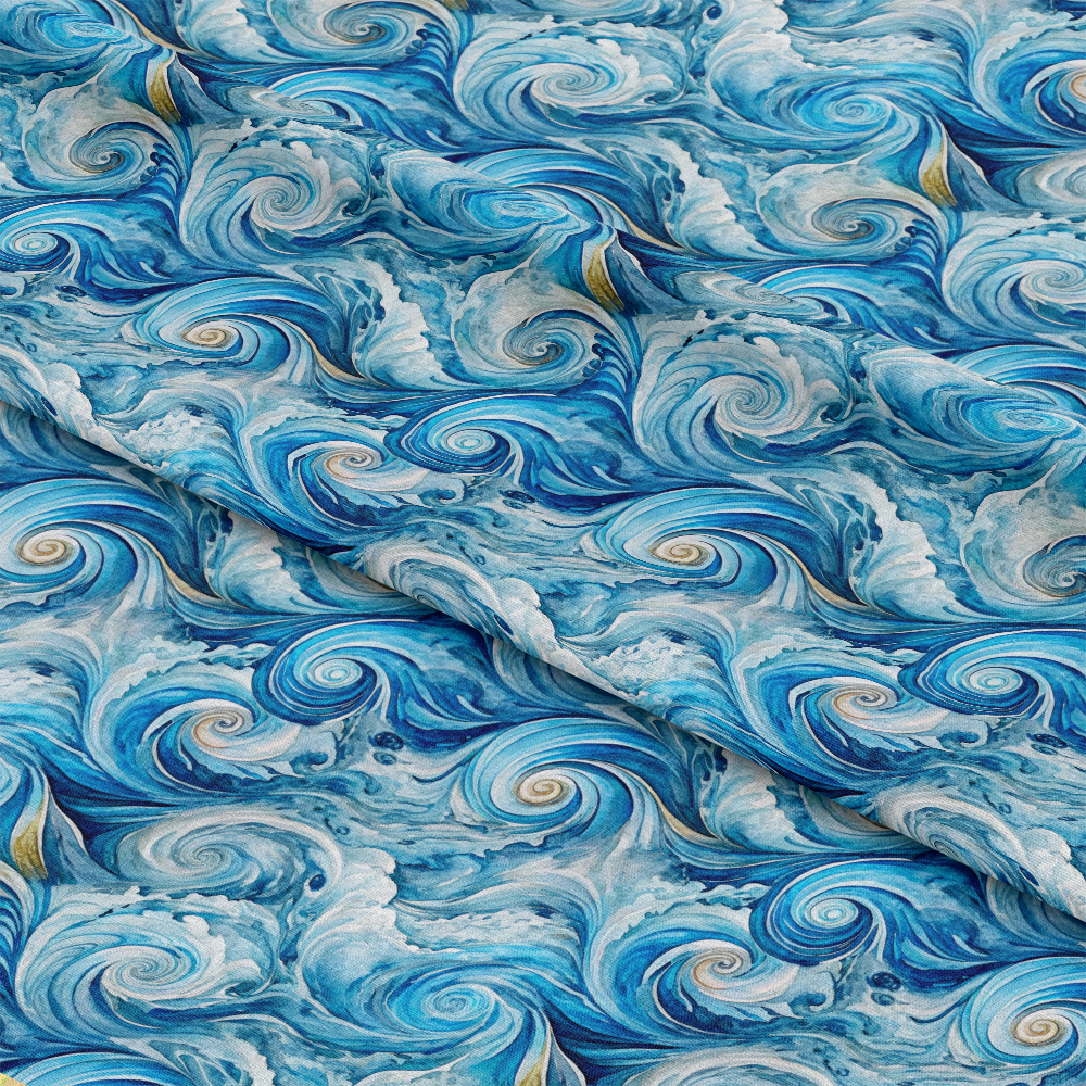 Ocean Swirls Pattern 6 Quilting Cotton Fabric