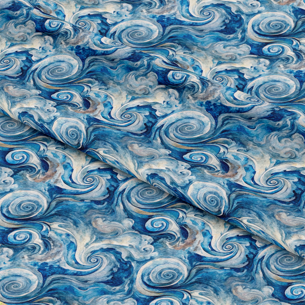 Ocean Swirls Pattern 8 Quilting Cotton Fabric