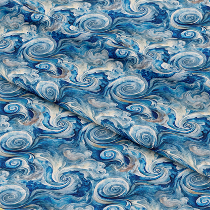 Ocean Swirls Pattern 8 Quilting Cotton Fabric