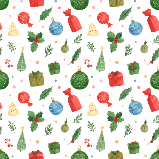 Oh What Christmas Fun Pattern 17 Quilting Cotton Fabric