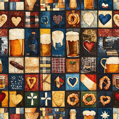 Oktoberfest Patch Quilt Sampler Pattern 17 Quilting Cotton Fabric