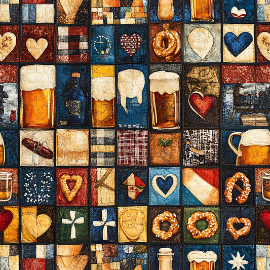 Oktoberfest Patch Quilt Sampler Pattern 17 Quilting Cotton Fabric
