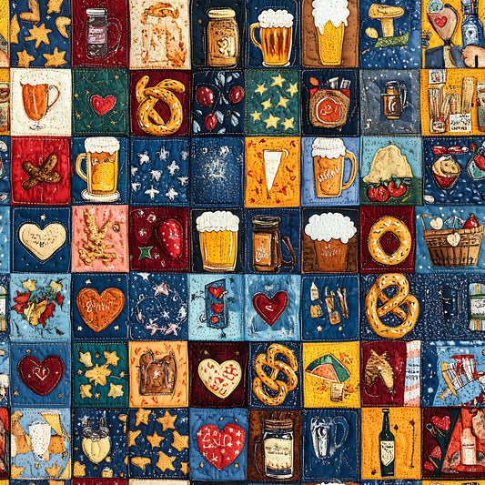 Oktoberfest Patch Quilt Sampler Pattern 19 Quilting Cotton Fabric