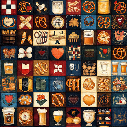 Oktoberfest Patch Quilt Sampler Pattern 7 Quilting Cotton Fabric