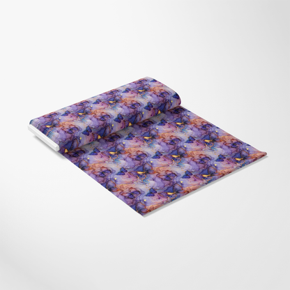 Pastel Alcohol Ink Butterfly Pattern 12 Quilting Cotton Fabric