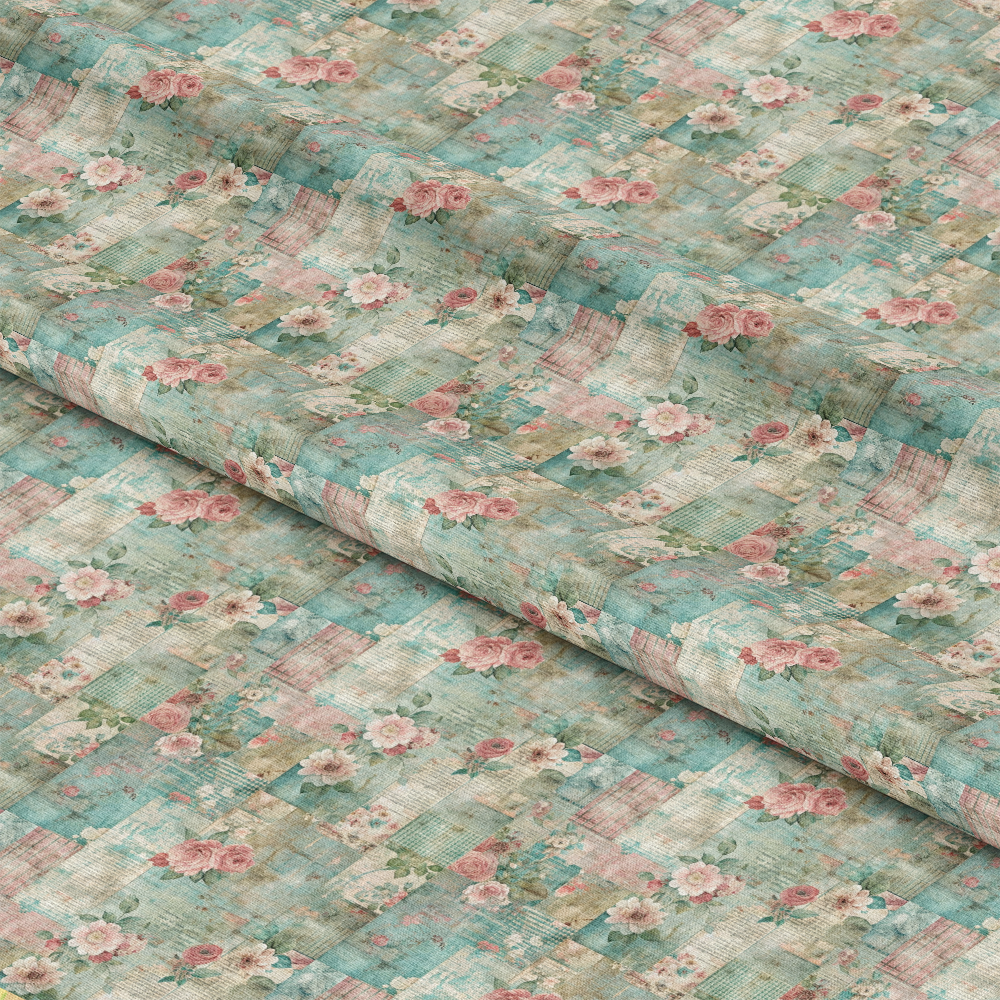 Pastel Grunge Nostalgia Pattern 10 Quilting Cotton Fabric