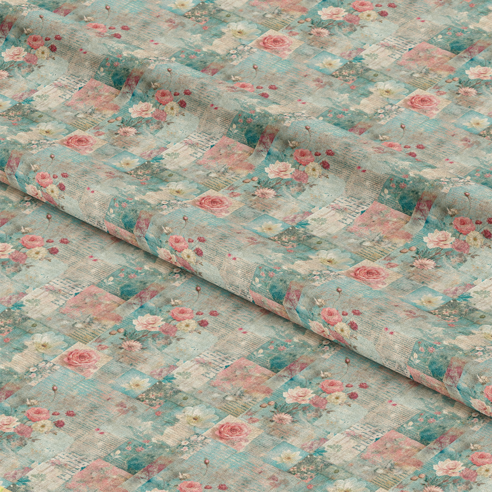 Pastel Grunge Nostalgia Pattern 3 Quilting Cotton Fabric