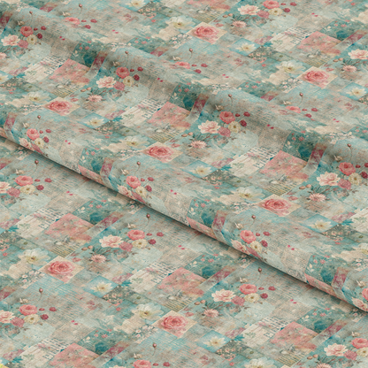 Pastel Grunge Nostalgia Pattern 3 Quilting Cotton Fabric
