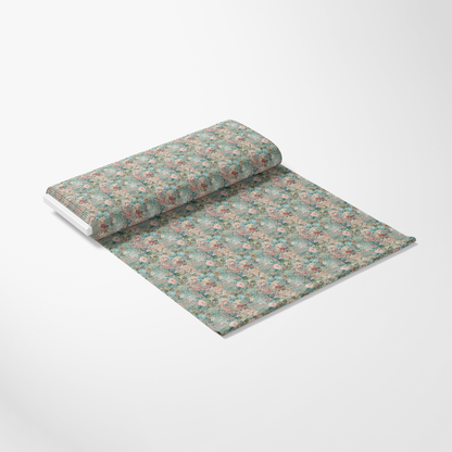 - Pastel Grunge Nostalgia Pattern 4 Quilting Cotton Fabric  
- Soft fabric roll  
- Muted teal, pink, cream, peach colors  
- Floral, vintage, grunge style  
- Textured, distressed look  
- Quilting cotton material  
- Retro, shabby chic design  
- Lightweight textile  
- Fabric yardage for sewing and crafts