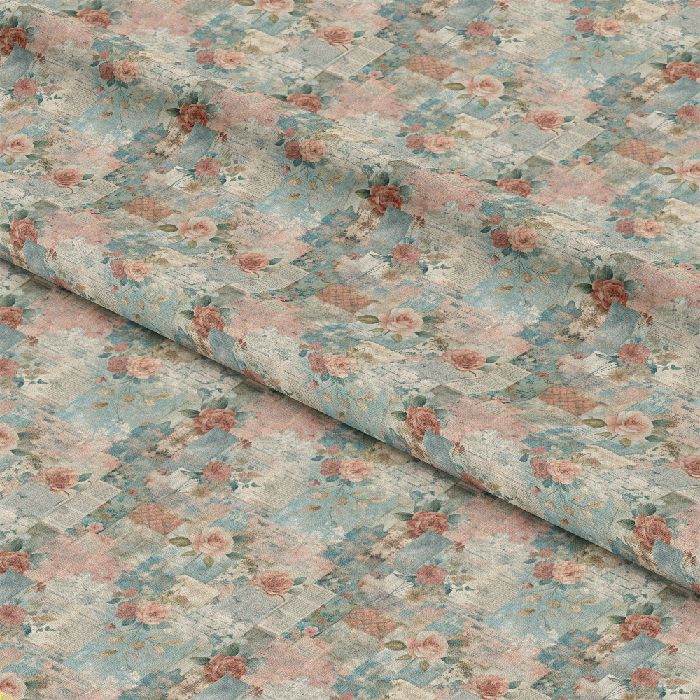 Pastel Grunge Nostalgia Pattern 5 Quilting Cotton Fabric