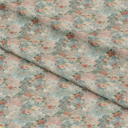 Pastel Grunge Nostalgia Pattern 5 Quilting Cotton Fabric