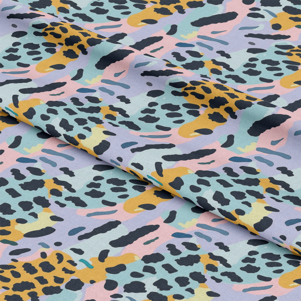 Pastel Leopard Skins Pattern 16 Quilting Cotton Fabric