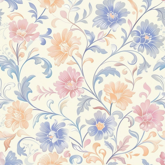 Pastel Spring Pattern 1 Quilting Cotton Fabric