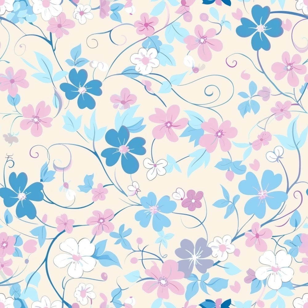 Pastel Spring Pattern 17 Quilting Cotton Fabric