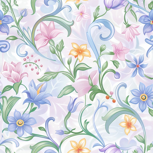 Pastel Spring Pattern 21 Quilting Cotton Fabric