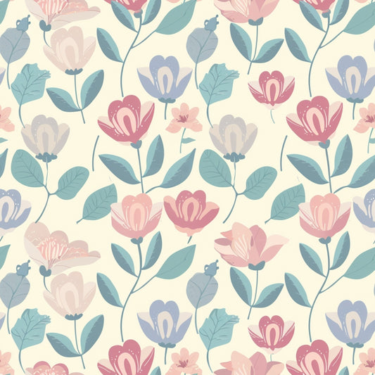 Pastel Spring Pattern 25 Quilting Cotton Fabric