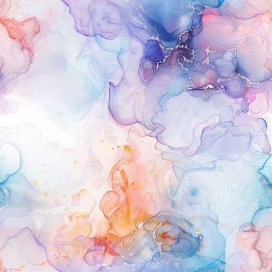 Pastel Alcohol Ink Pattern 12 Quilting Cotton Fabric