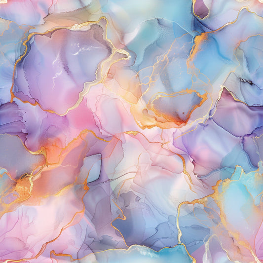 Pastel Alcohol Ink Pattern 4 Quilting Cotton Fabric