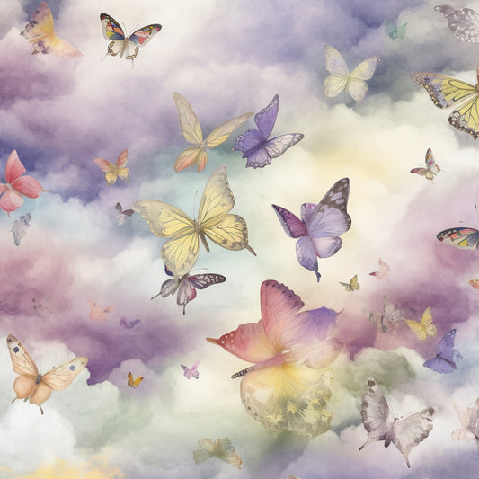 Pastel Butterfly Heaven Pattern 10 Quilting Cotton Fabric