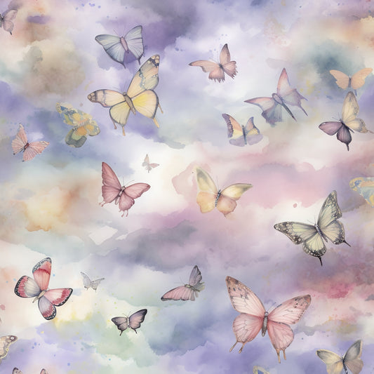 Pastel Butterfly Heaven Pattern 11 Quilting Cotton Fabric