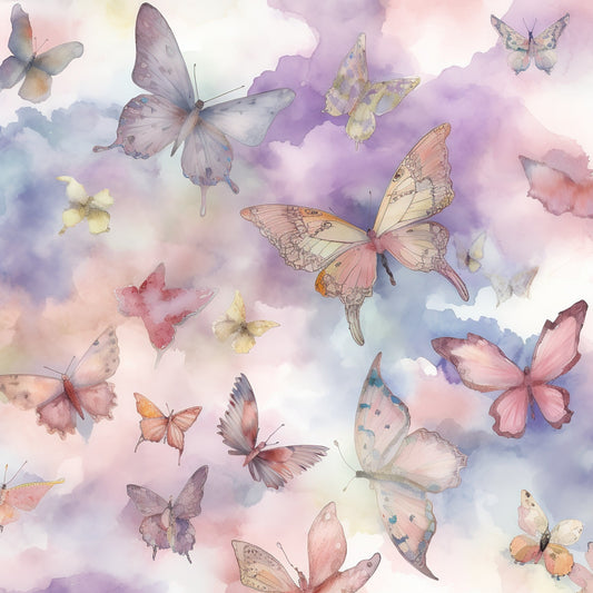 Pastel Butterfly Heaven Pattern 12 Quilting Cotton Fabric