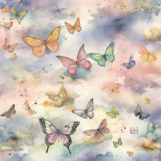 Pastel Butterfly Heaven Pattern 3 Quilting Cotton Fabric