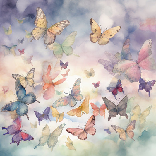 Pastel Butterfly Heaven Pattern 4 Quilting Cotton Fabric