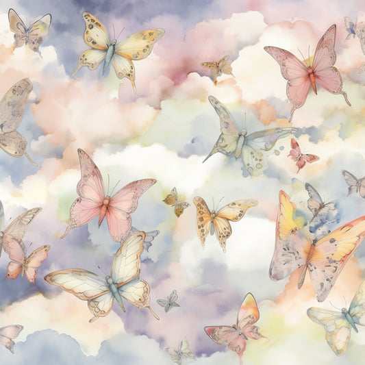 Pastel Butterfly Heaven Pattern 5 Quilting Cotton Fabric