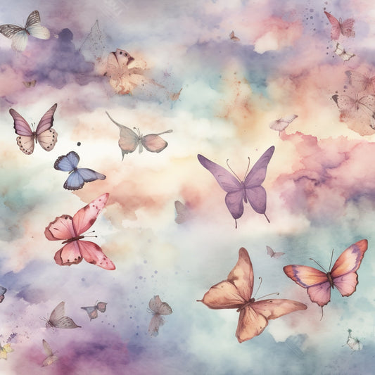 Pastel Butterfly Heaven Pattern 7 Quilting Cotton Fabric