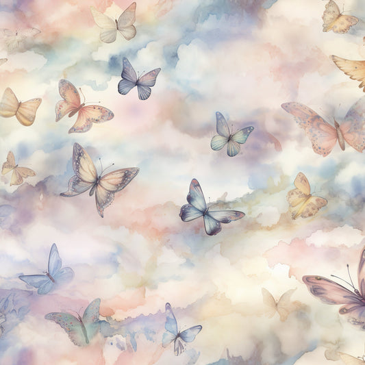 Pastel Butterfly Heaven Pattern 8 Quilting Cotton Fabric