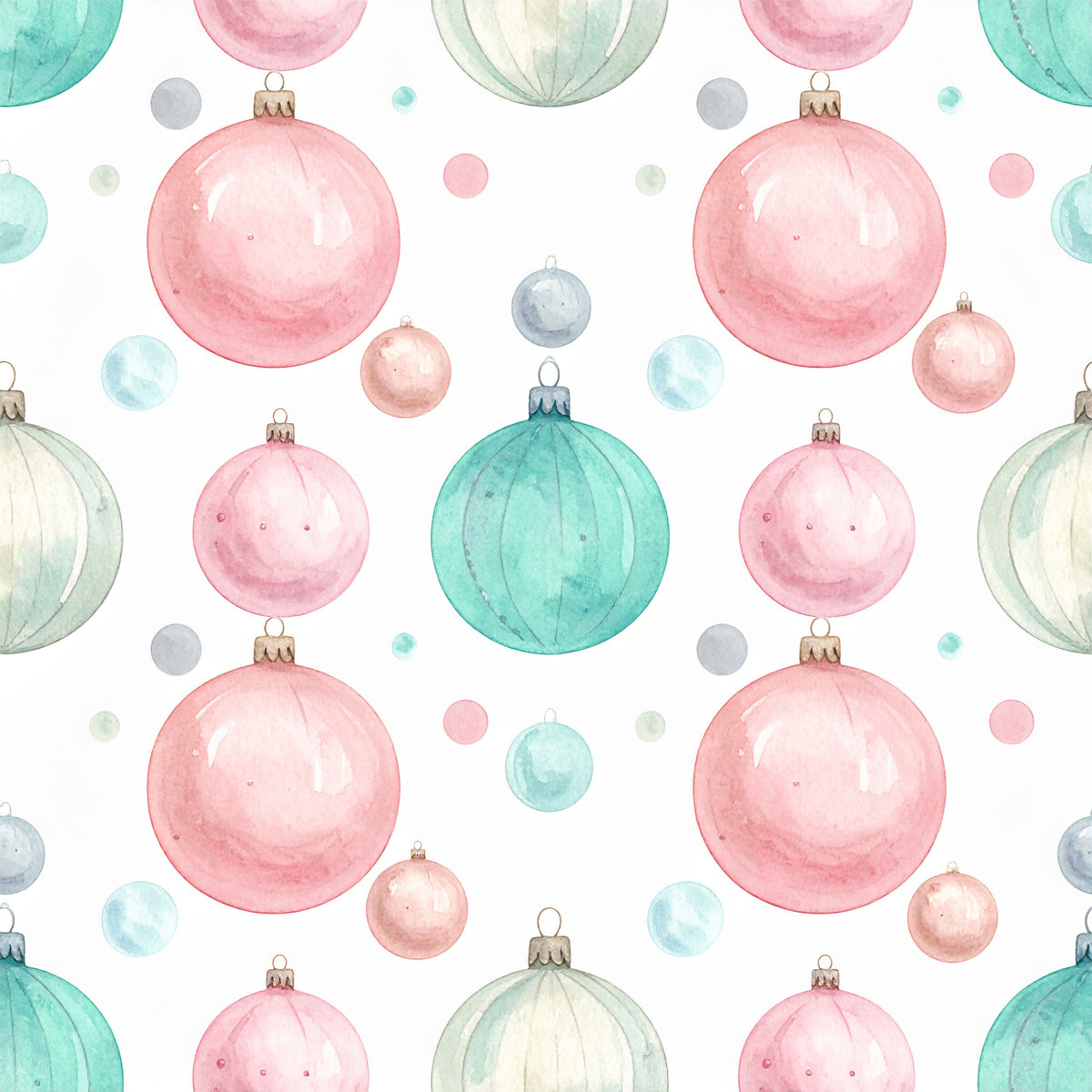 Pastel Christmas Wonderland Pattern 15 Quilting Cotton Fabric