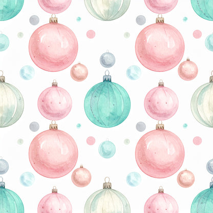 Pastel Christmas Wonderland Pattern 15 Quilting Cotton Fabric