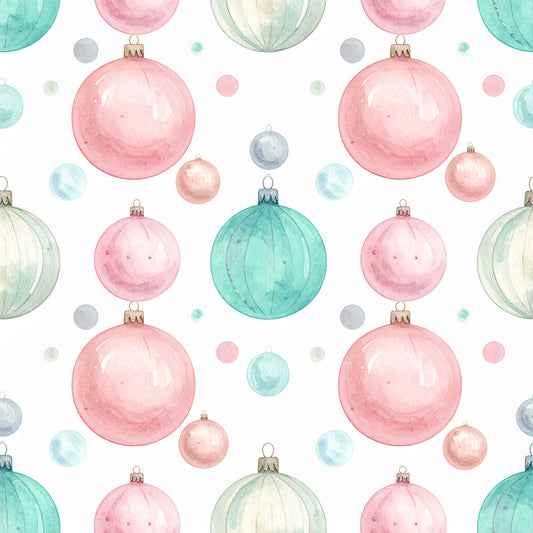 Pastel Christmas Wonderland Pattern 15 Quilting Cotton Fabric