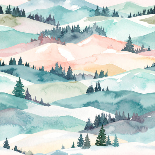 Pastel Christmas Wonderland Pattern 20 Quilting Cotton Fabric