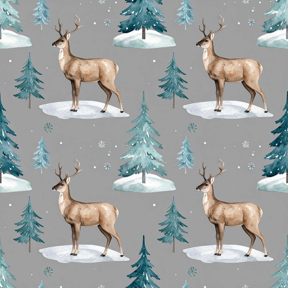 Pastel Christmas Wonderland Pattern 23 Quilting Cotton Fabric